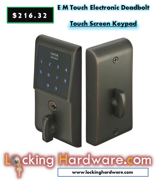 EMTouch Electronic Touchscreen Keypad Deadbolt